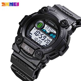 SKMEI New Men's Watches SKMEI Sports Digital Alarm LED Wristwatch For Male Gift Waterproof Electronic Women Clock Relojes Hombre X0524