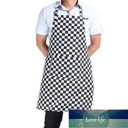 Creative Kitchen Apron For Women And Men Cooking Apron Black White Grid Cleaning Aprons Adjustable Black Stripe Kitchen Supplies Factory price expert design