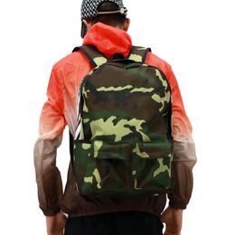 Backpack OFF Strip White Backpacks Hip Hop Fashion Street Style Travel Bags Basketball/Skate/Football/Running/Cycling Sports