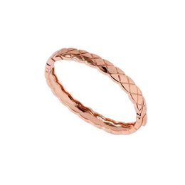 Classical Crush Bangle Yellow Gold Wide Narrow Design No Stone Cuff Bracelet Yellow Gold Colour for Women Jewellery Q0717