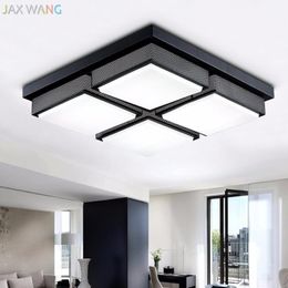 Ceiling Lights Modern Simple LED Lamp Personality Creative Fashion Rectangular Living Room Iron Dimming Bedroom