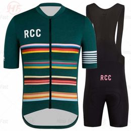 Set di pantaloncini con bretelle in jersey a maniche corte da ciclismo della squadra RCC 2022 Pantaloncini con camicia da bici estiva Kit di cuscinetti in gel 9D Abbigliamento da ciclismo di alta qualità all'ingrosso Y21122001