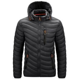 Ultralight Men'S Down Brand Clothes Casual Warm Hooded Collar Coats Autumn Black Winter Jackets PARKAS Men's Windbreakers 211214