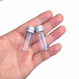 4ml Mini Glass Bottles Jewelry Packing Cute Screw Aluminum Caps Empty Jars Pendants 100pcs good qty