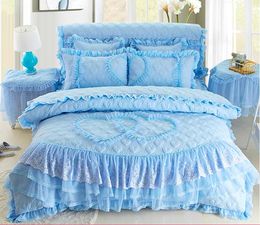 Bedding Sets Korean Bedspreads Princess Bed Skirt 1.8 M Four Piece Of Lace Multi-piece Wedding D-80