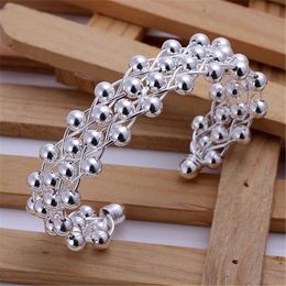 Hot New Lover Gift Silver Color Jewelry Elegant Women Classic Grapes Bangle Bracelet Burst Models Silver Jewelry Q0719