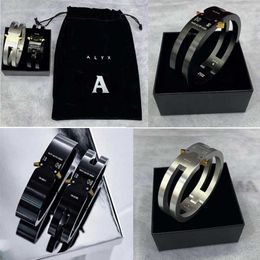 Hip Hop Fashion Rollercoaster Track Alyx Aluminium Alloy Bracelet Women Men Unisex Couples Alyx Jewelry Bangles with Bag and Box Q0717