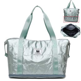 Wet Dry Gym Bag Yoga Travel Duffle Bag for Women Fitness Swimming Handbag Sports Training Blosa Waterproof Foldable Luggage Q0705