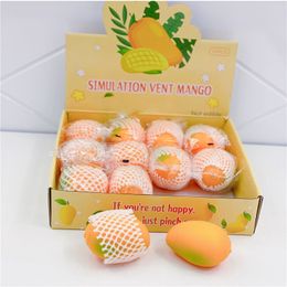 Kawaii Fruit Mango Persimmon Vent Ball Press Decompression Toy Relieve Anti Stress Hand Squeeze Toys For Kids Funny Gifts