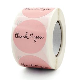 500pcs 1.5inch Thank You Paper Label Stickers DIY Gift Decoration Cake Baking Bag Package Envelope Decor