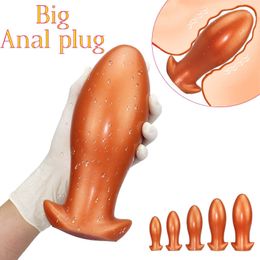 Super Soft Dildo Fisting Anal Plug Anus Expander Stimulates G-spot Masturbation Sex Toys for Men Women Y201118