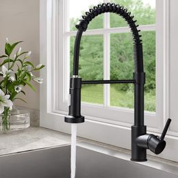 Kitchen Faucet Pull Out Deck Mounted Mixer Tap 360 Degree Rotation Sink Hot Cold Taps kitchen Single Handle Mixer Tap
