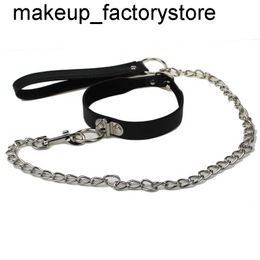 sex toy massager Massage Leather Collar And Lead Chain Bondage Boutique Adult Game BDSM Collars Submission Sex Toys For Women Pet Traction Belt NH5S