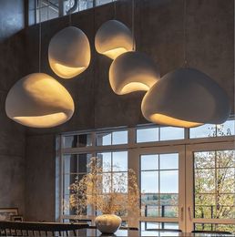 Nordic Japanese Restaurant Bedside pendant light Study Room Tea Room Cobblestone Industrial Style Designer Stone pendant Lamp