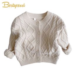 Autumn Winter Knitted Sweater Kids Cardigan Coat for Girls Knitwear Children Outerwear Baby Boy Sweaters Toddler Clothes Y1024