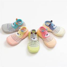 baby cartoon animal soft rubber sole shoes baby boy shoes socks for spring summer 210326