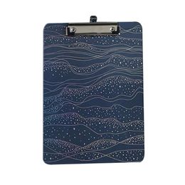 Pencil Bags C90C A4 Paper Writing Pad File Folder Document Holder Big Starry Sky Clipboard Transparent School Office Stationery