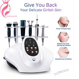 Skin Lifting 5 in 1 Ultrasonic Microcurrent ION Hot&Cold Hammer Facial Wrinkle Removal Multi-Functional Spa Machine