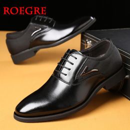 Mens Casual Shoes for Men Spring Business Oxford Leather Shoes Men Dress Shoes Lace Up Driving Fashion Leather