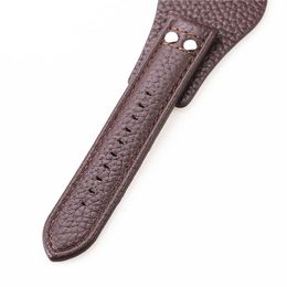 22mm Black Brown Genuine Men's Leather Watch Strap For Ch2564 Ch2565 Ch2891ch3051 Wristband Tray Watchband Bracelet Belt Band201H