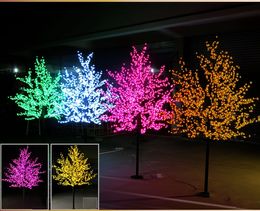 Artificial LED Cherry Blossom Tree night Light Lawn Lamps year Christmas wedding Decoration Lights 1.5M~3M