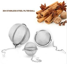 quality Stainless Steel Tea Pot Infuser Sphere Locking Spice Tea Ball Strainer Mesh Infuser Tea Strainer Filter Infusor