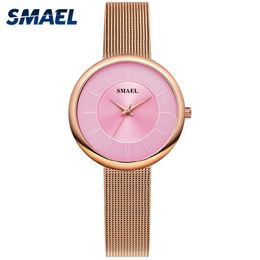 Women Watch Luxury Brand Smael Watches Woman Digital Casual Waterproof Quartz Wristwatches Clocks 1908 Girls Watches Waterproof Q0524