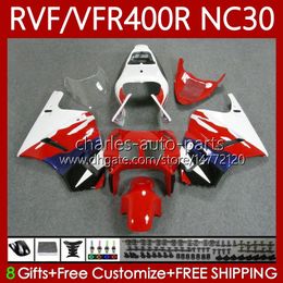 Body Kit For HONDA RVF400R VFR400 R NC30 V4 VFR400R 89-93 79No.65 RVF VFR 400 RVF400 R 400RR 89 90 91 92 93 VFR400RR VFR 400R 1989 1990 1991 1992 1993 Red blue blk Fairing