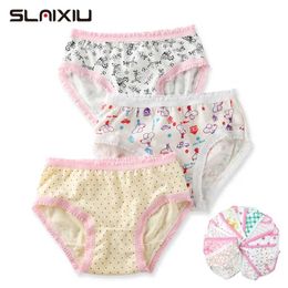 12 Pcs/Lot 100% Organic Cotton Girls Briefs Shorts Panties Baby Underwear High Quality Kids Briefs For Children's Clothes 0-11 y 211122