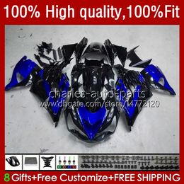 Injection Fairings For KAWASAKI NINJA ZZR1400 ZZR 1400 CC ZX 14R 14 R 12-17 5No.17 ZZR-1400 ZX14R 12 13 14 15 16 17 ZX-14R 2012 2013 2014 2015 2016 2017 OEM Bodys blue black