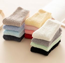 Winter Fuzzy Socks ladies Warm Fluffy Christmas Sock Wholesalers American Thermal towel stocking 12 Colours