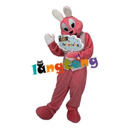 Mascot Costumes1219 Pink Suit Rabbit Mascot Costume Animal Bunny Party Adult