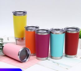 fruit Colours 20oz Tumblers Stainless Steel Vacuum Insulated Double Wall Wine Glass Thermal Cup Coffee Beer Mug With Lids For Travel