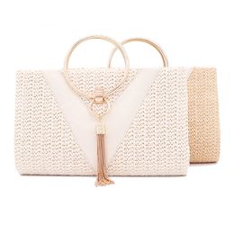 Womens Evening Bags 2021 Handbags with Metal Handle Tassel Clutch Chain Shoulder Purses Design for Lady Wedding Party