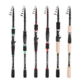 Boat Fishing Rods Lure Rod 1.8M 2.1M 2.4M 2.7M Carbon Fibre Cork Wood Handle Spinning Pole Tackle