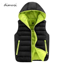 DIMUSI Autumn Winter Mens Sleeveless Jackets Fashion Male Vest Coats Cotton-Padded Thicken Warm Vests Men Waistcoats Clothing Y1122