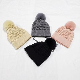 New Fashion Hair Ball Beanie Brand Men Women Winter And Autumn Warm High Quality Breathable Fitted Bucket Hat Elastic With Logo Knitted Caps CG008292