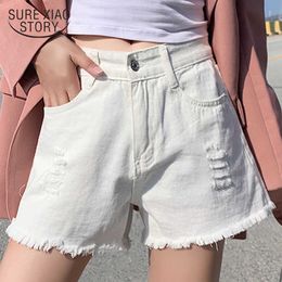 Summer Korean Denim Shorts Women Casual High-Waisted Loose Wide-Leg Women Shorts Short Jeans Shorts Femme Holiday 9402 210527