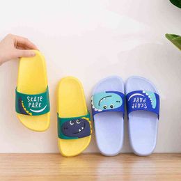 Children Slippers Cute Cartoon Boys Slippers Non-slip Home Flip Flops Outdoor Casual Sandal Girls Slippers Kids Shoes Summer 211119