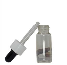 2021 Clear Dropper 1ml 2ml 3ml 100pcs Mini Glass Bottle Essential Oil Display Vial Small Serum Perfume Brown Sample container