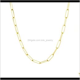 Chains Necklaces & Pendants Jewelryfashion 925 Sterling Sier Plain Large Paper Clip Paperclip Chain Necklace Custom Drop Delivery 2021 Fxvk0