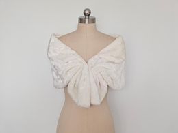 Wraps & Jackets White Faux Fur Bridal Wrap Ivory Wedding Cape Shrug Stole ,Ivory Winter Warm Bole