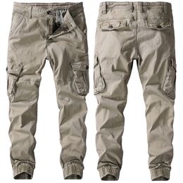 Styles Men Spring Autumn Pants Pure Cotton Work Trousers Mens Cargo Pants Fashion Clothing Military Trousers Multi-Pockets Army