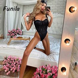 Sexy Bodysuit for Female Women Black Shiny Bandage Overalls Sleeveless Fashion Large Size Rompers Lace Up Top Bodycon 210622