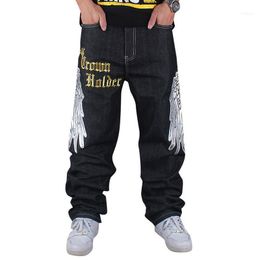 All'ingrosso-Uomo Hip Hop Jeans Skateboard Uomo Baggy Street Style Denim Hiphop Pantaloni larghi Rap 4 stagioni Pantaloni Big Size 30-441