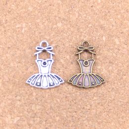 109pcs Antique Silver Bronze Plated ballet dress ballerina skirt Charms Pendant DIY Necklace Bracelet Bangle Findings 20*16mm