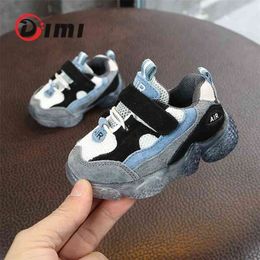 DIMI Spring New Kids Baby Shoes Soft Non-slip Infant First Walkers Mesh Breathable Baby Sneakers Toddler Shoes For Girl Boy 210326