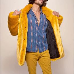 Winter Faux Man Imitation Fur Jacket Men's Fur Mink Whole Single Fur Coat Men 211207