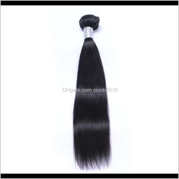 Brazilian Virgin Human Hair Straight Unprocessed Remy Hair Weaves Double Wefts 100G/Bundle 1Bundle/Lot Can Be Dyed Bleached 11Fez Eirlm