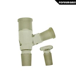 Adattatore per bong in vetro per narghilè da 18 / 18 mm con adattatori per bong in carb da 14 mm adattatori per piattaforme petrolifere per pipe da fumo Giunto maschio / femmina 18,8 mm